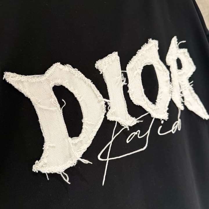 Dior Patchwork Embroidered Short-Sleeve T-Shirt in Black