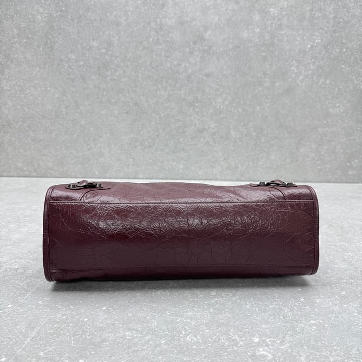 Balenciaga Le City Medium Shoulder Bag – Autumn/Winter Collection in Burgundy