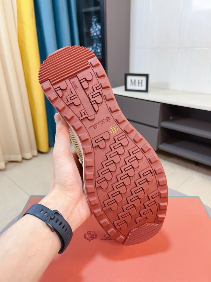 Loro Piana Classic Mesh and Leather Loafers