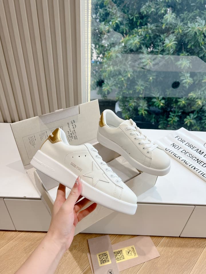 Golden Goose Space Distressed Sneakers – 2024 Collection in White 1