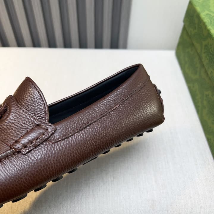 Gucci Premium Leather Loafers in Black Embossed Leather