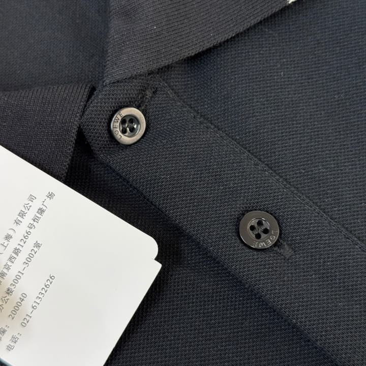 Loewe Business Casual Short-Sleeved Polo Shirt – 2026SS in Black