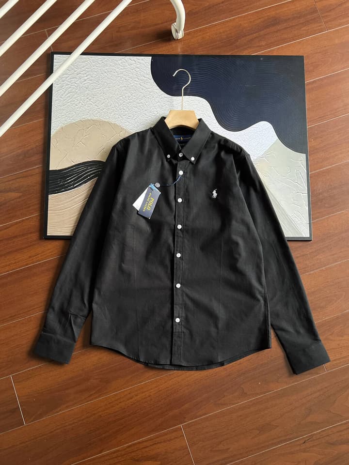 Ralph Lauren Pony Logo Linen Shirt – Spring/Summer Collection in Black