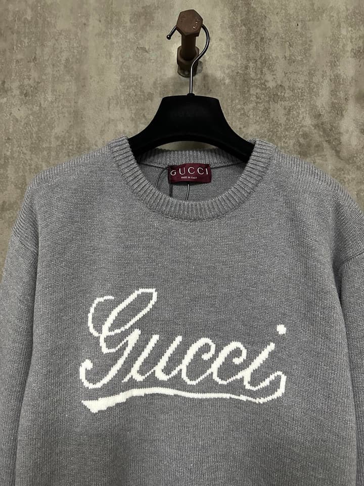 Gucci Intarsia Logo Wool Sweater