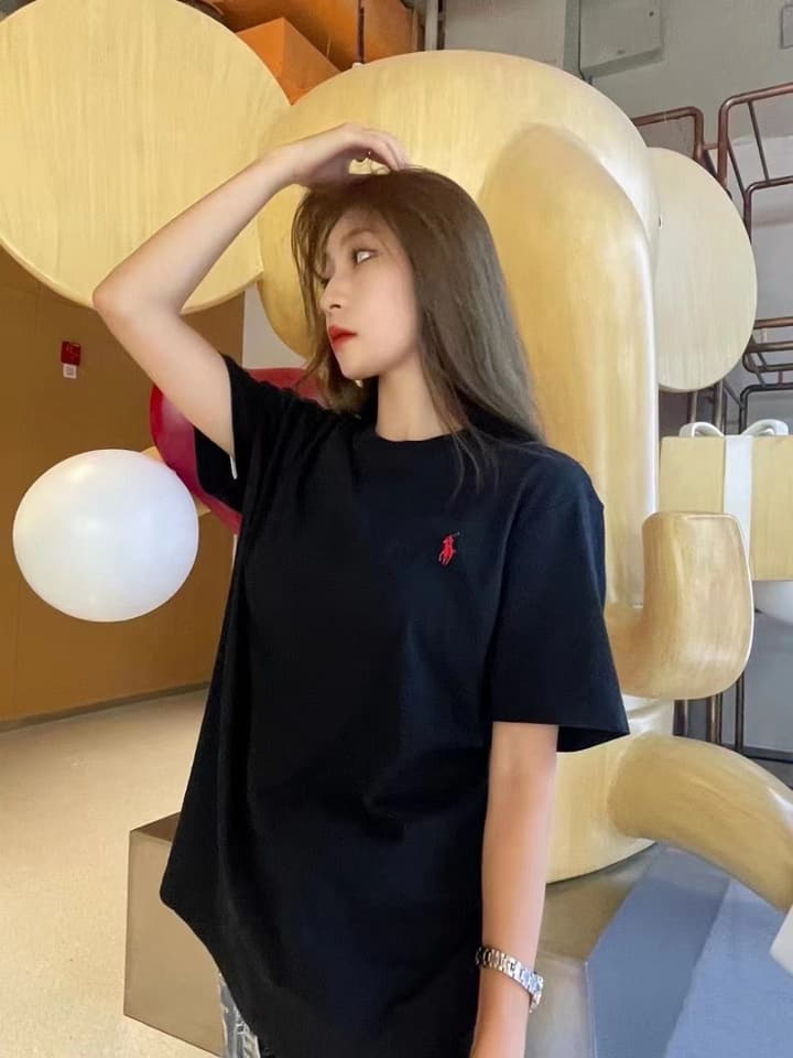 Ralph Lauren Pony Logo Crewneck T-Shirt in Black