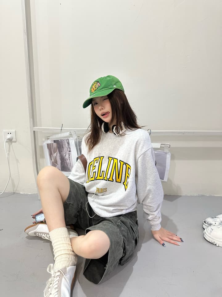 Celine Paris Printed Logo Sweatshirt