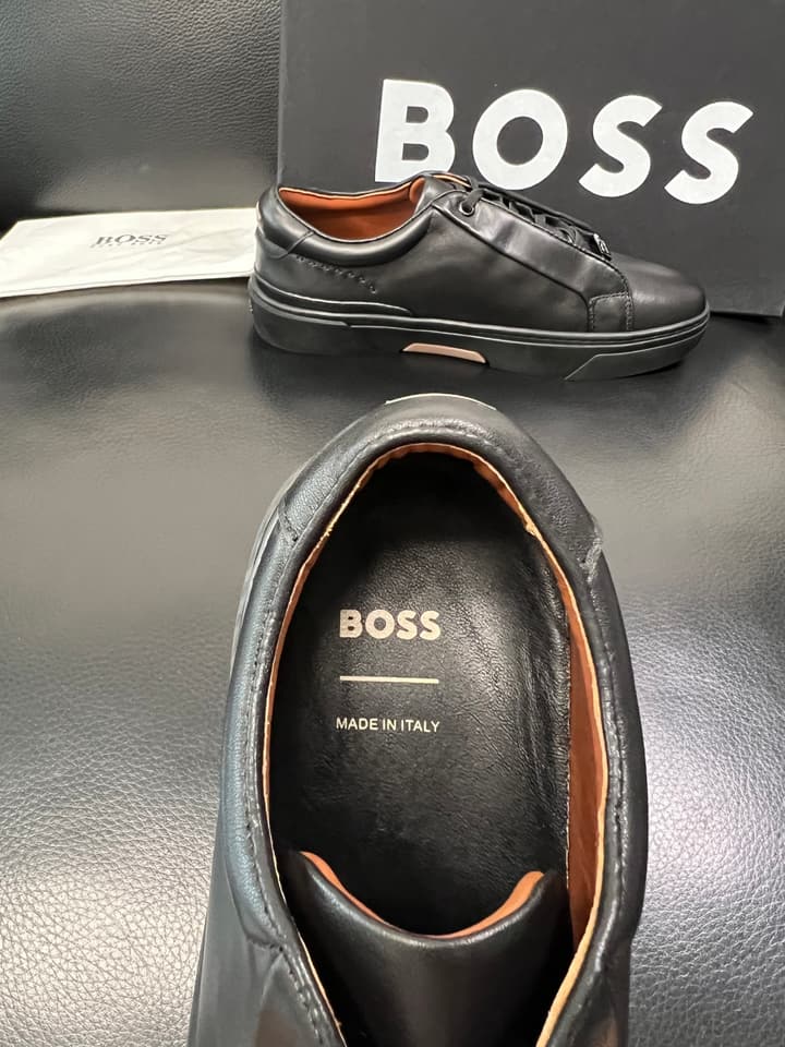 Boss Panelled Leather Sneakers