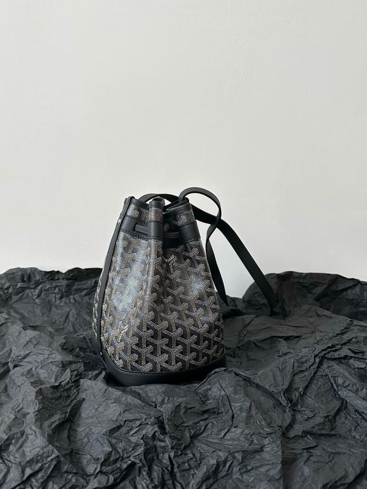 Goyard Petit Flot Bucket Bag in Black Monogram Bucket Bag