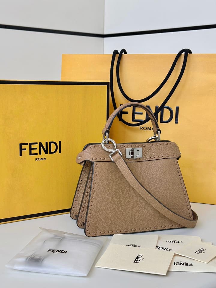 Fendi Peekaboo I See You Petite Satchel in Classic Black