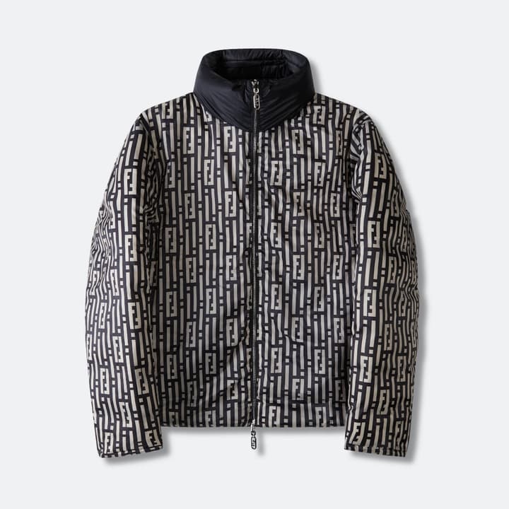 Fendi Reversible Down Jacket in Ff Stripes Pattern