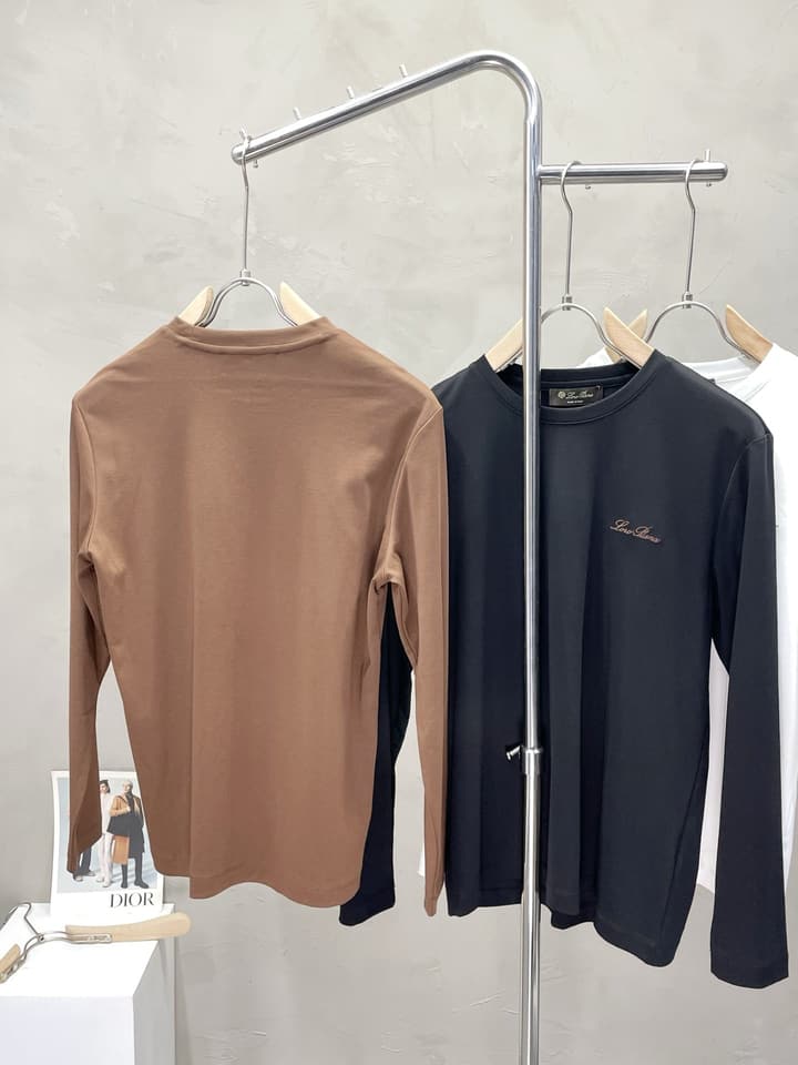 Loro Piana Men's Casual Long Sleeve Shirt in Camel Brown