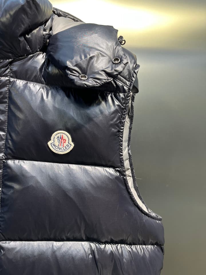 Moncler Classic Hooded Down Vest in Black
