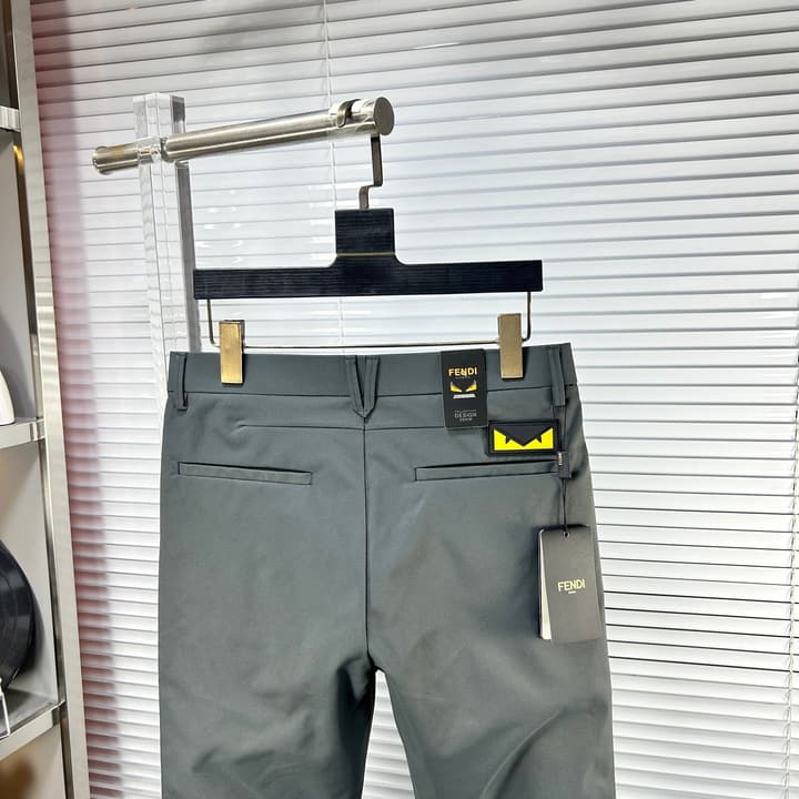 Fendi SS25 Casual Suit Trousers – 25SS/25FW in Dark Charcoal Gray