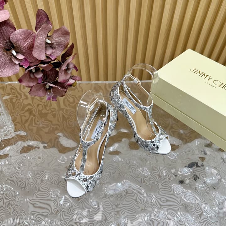Jimmy Choo Evening High-Heeled Sandals – 2024SS in Brilliant Crystal