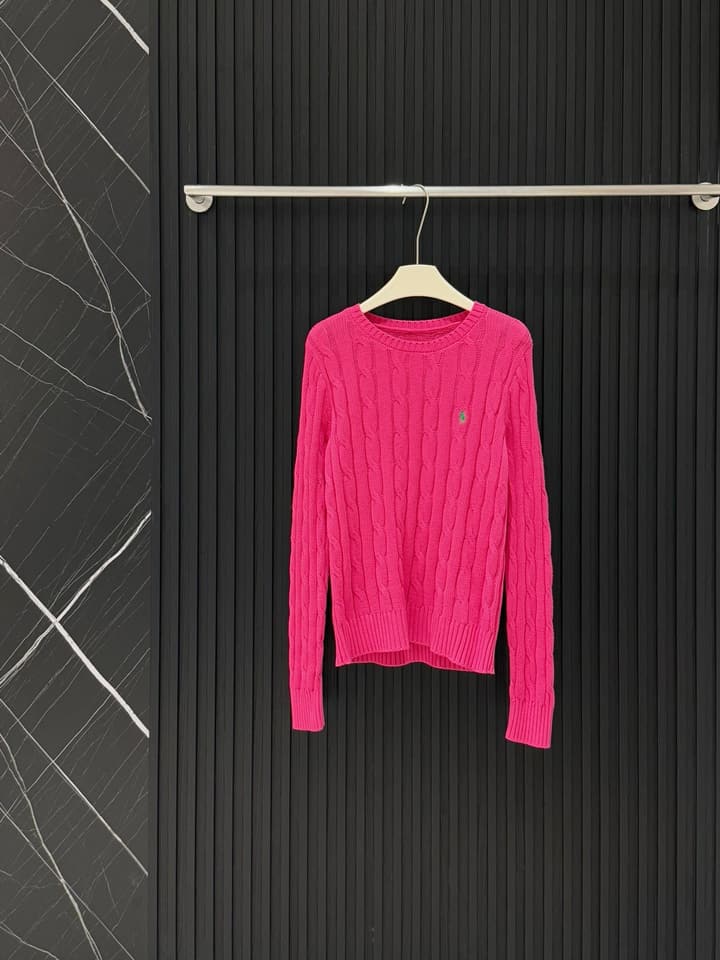 Ralph Lauren Cable Knit Sweater in Bright Red