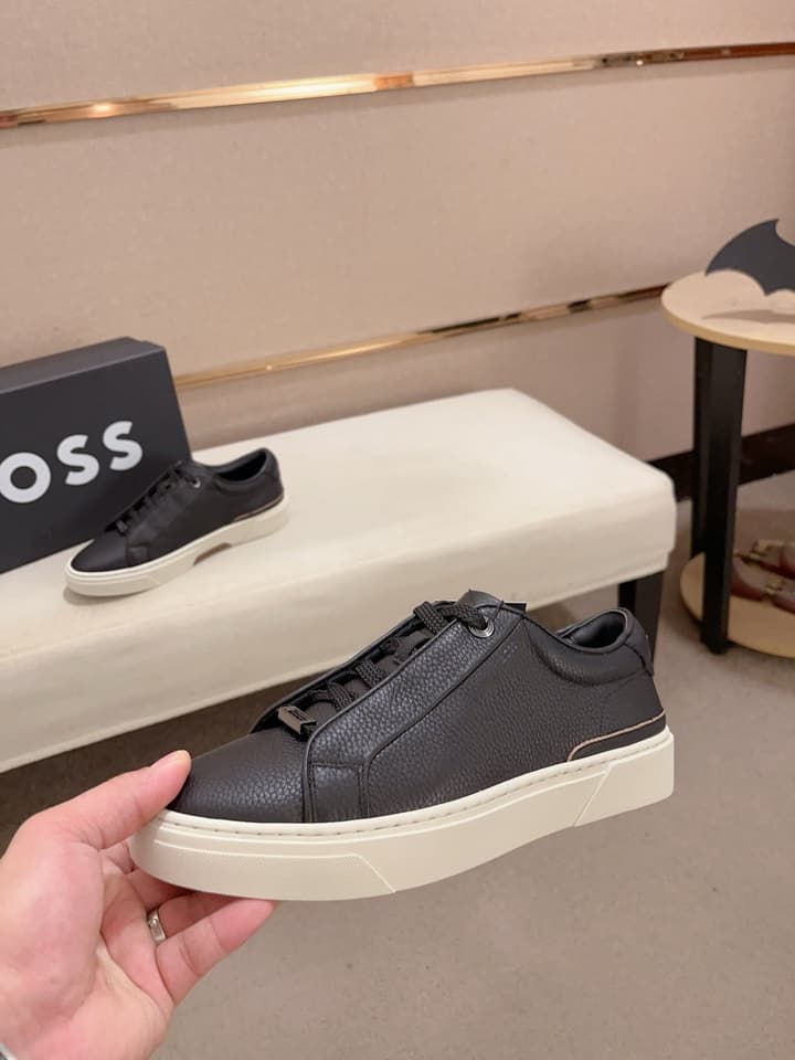 Boss Premium Casual Men's Sneakers in Black Monochromatic