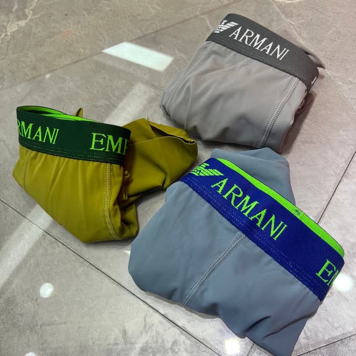 Armani Men's Ice Silk Seamless Underwear 3-Pack
