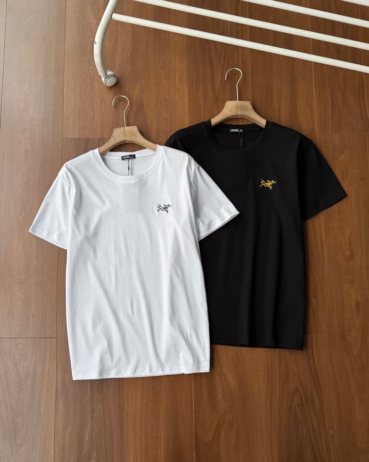 Arc'teryx Embroidered Minimalist Cotton T-Shirt in Classic Black