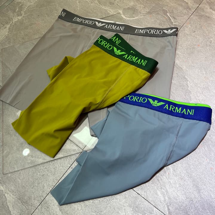 Armani Men's Ice Silk Seamless Underwear 3-Pack