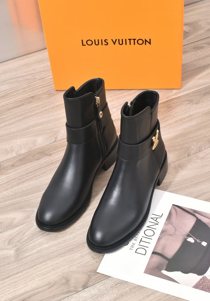 Avant-Garde Footwear Co. Classic Calfskin Boots in Black Monogram Buckle Boot