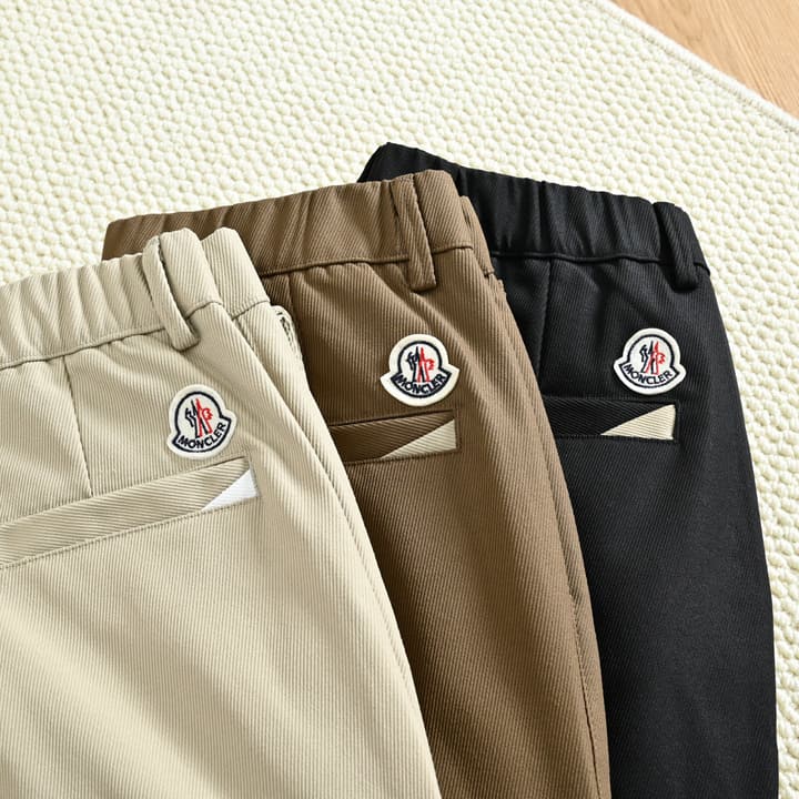 Moncler Spring Business Cotton Stretch Trousers – 25SS in Black