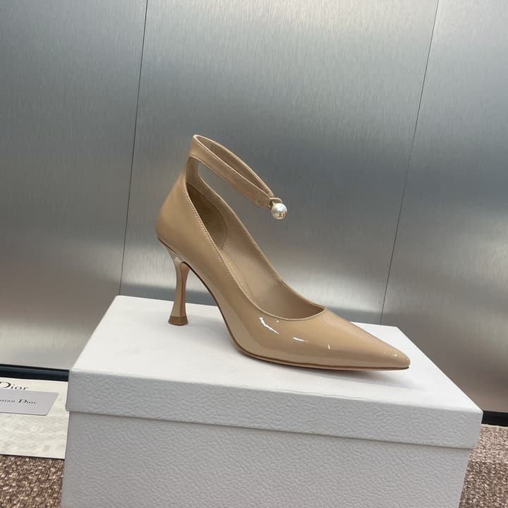 Dior J'ADIOR Jolie Pearl Pointed-Toe Pumps – 2024 Spring/Summer Collection in Glossy Black