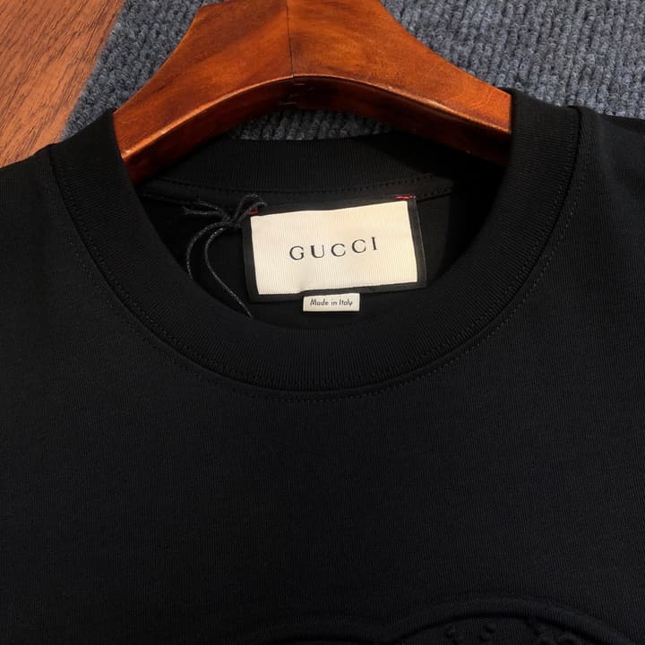 Gucci Embossed Logo Crewneck T-Shirt – 2026SS in Apricot