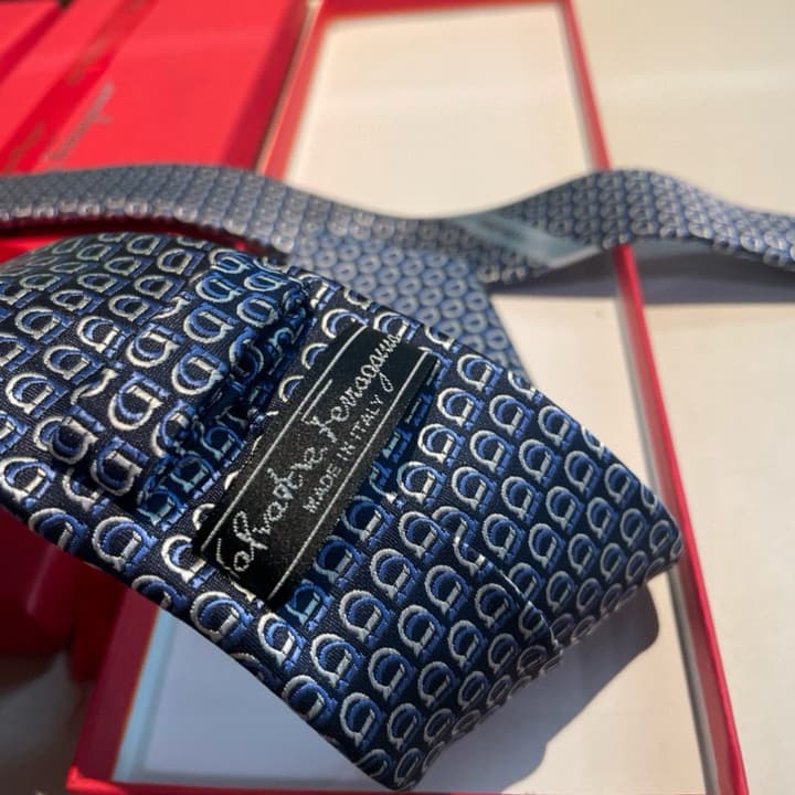 Ferragamo Men's Silk Tie Series in Burgundy