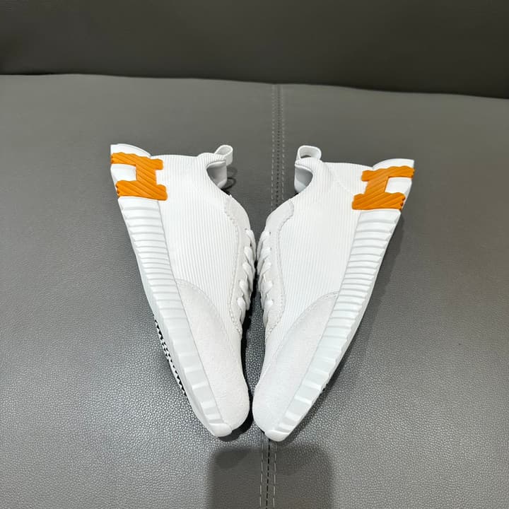 Hermès Bouncing Tech Mesh Sneakers in Black And White