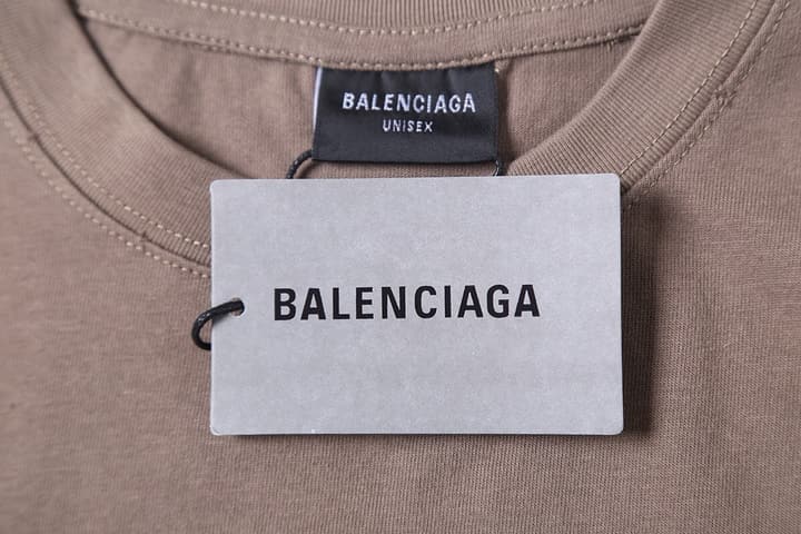 Balenciaga Rock Flame Cracked Distressed T-Shirt – 26SS in Coffee