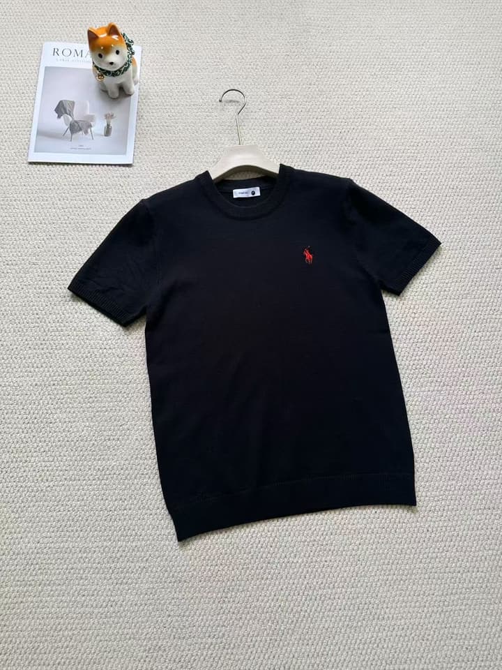 Ralph Lauren Classic Solid Crewneck Knit Sweater in Black