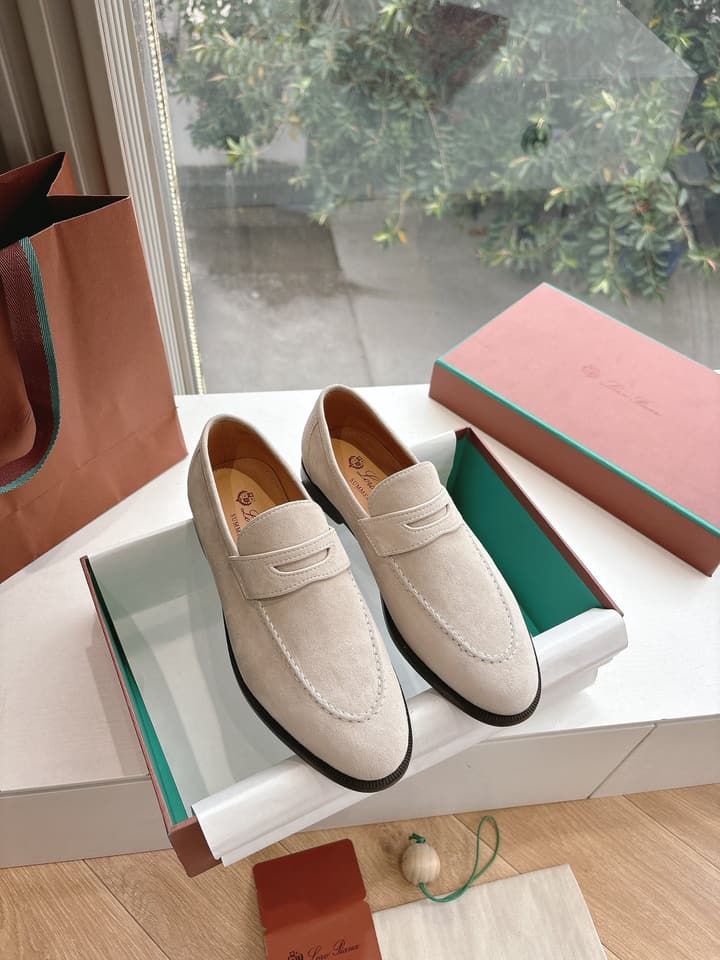Loro Piana Loafers in Black Suede