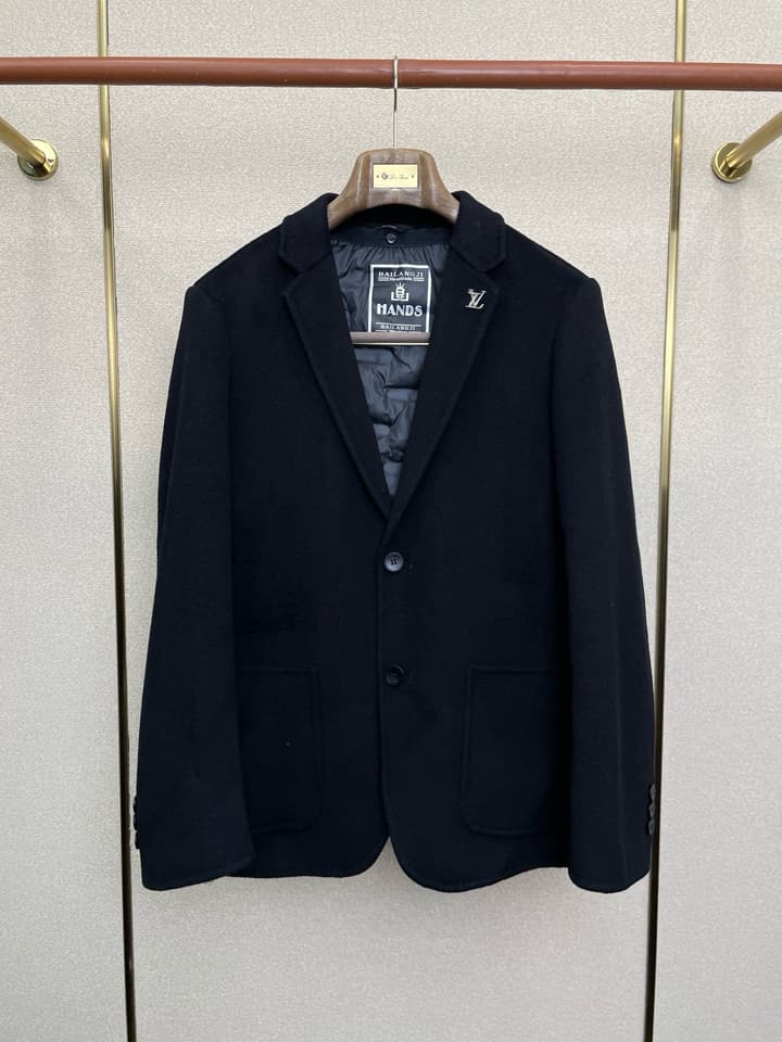 Louis Vuitton Detachable Down Wool Blazer in Dark Navy