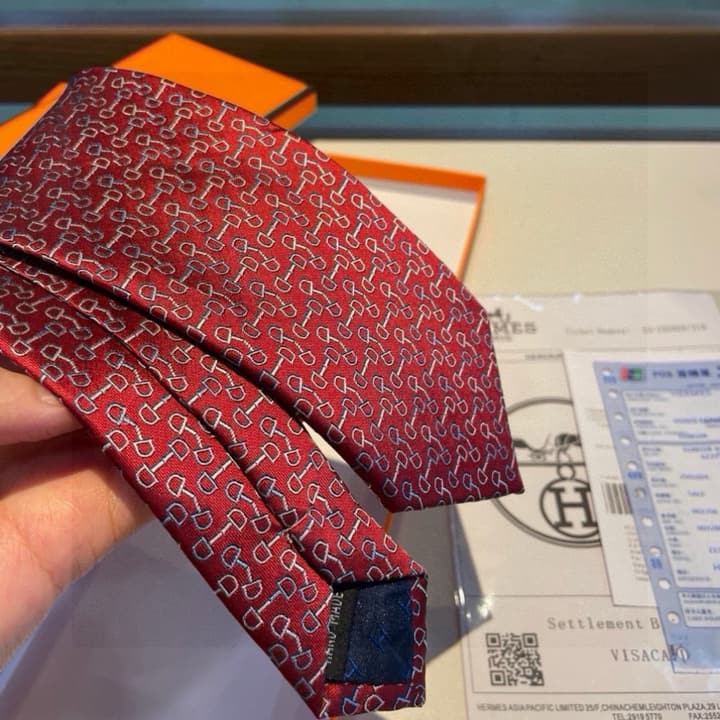 Hermès Men's New Collection Silk Tie in Navy Blue