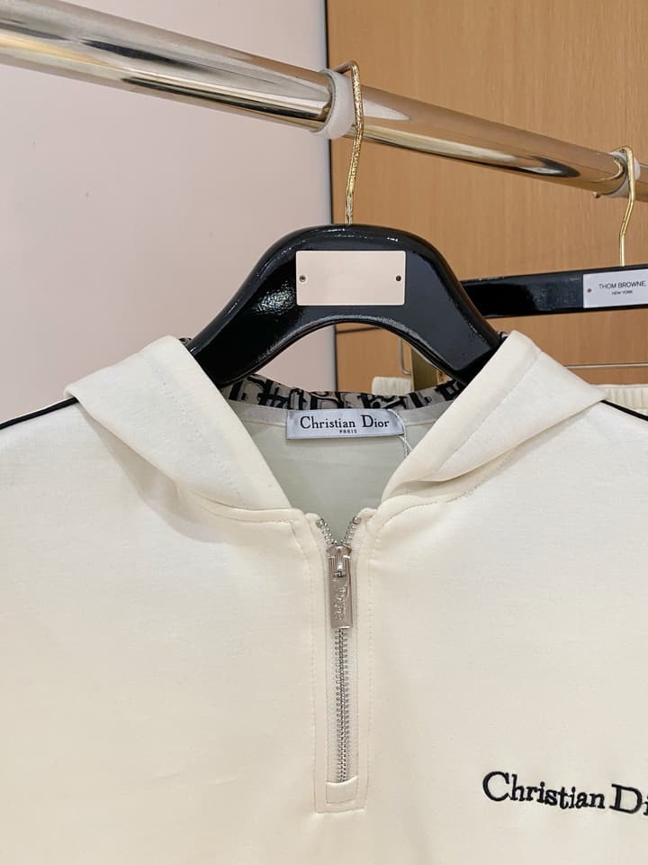 Dior Classic Air Layer T-Shirt and Shorts Set – 2026 Summer Collection in Black Crewneck Oblique Stripe