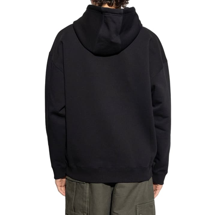 Loewe Anagram Leather Embroidered Hooded Sweatshirt – 25FW in Dark Charcoal