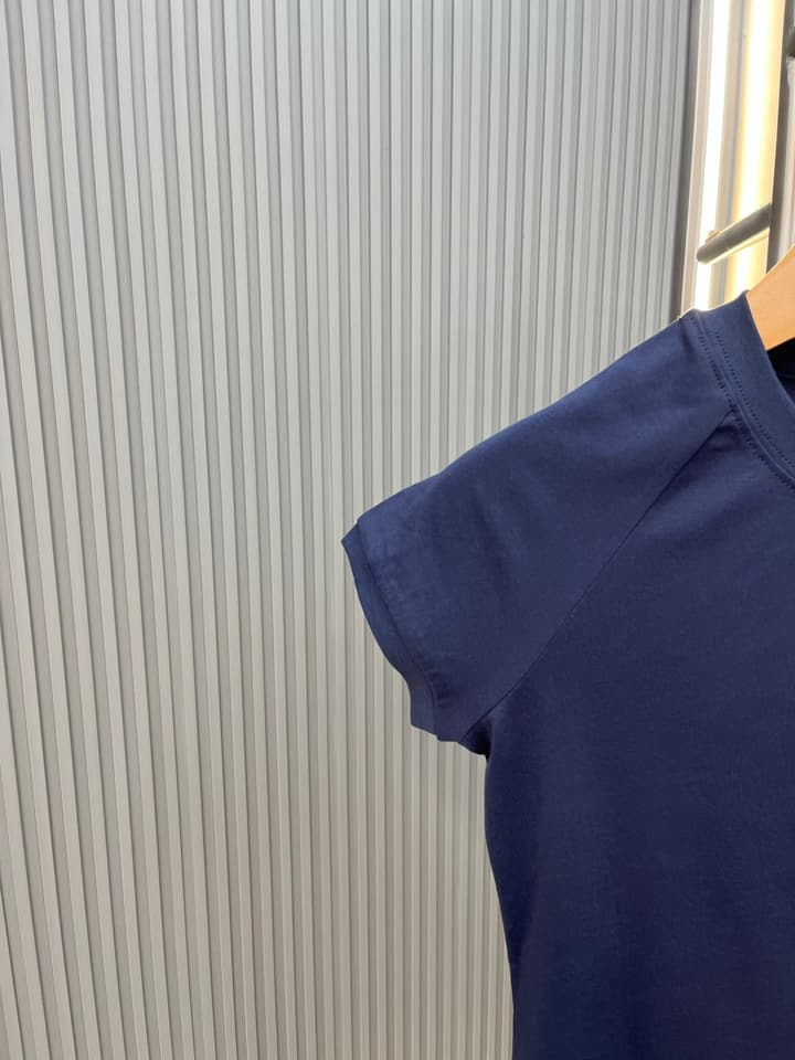 Loewe Cotton Mosaic Anagram Embroidered T-Shirt in Navy Blue