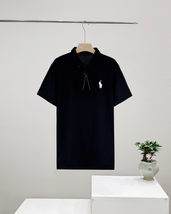 Ralph Lauren Business Classic Embroidered Polo Shirt in Black