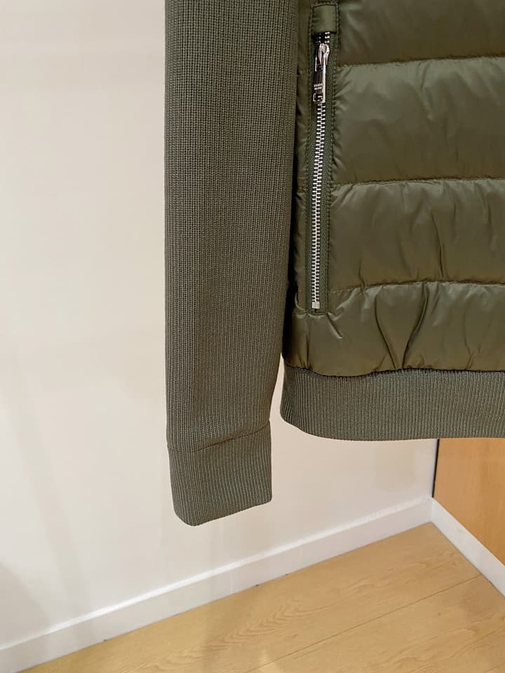 Prada Spliced Knit Down Jacket – FW2024 in Black Knit Down Jacket