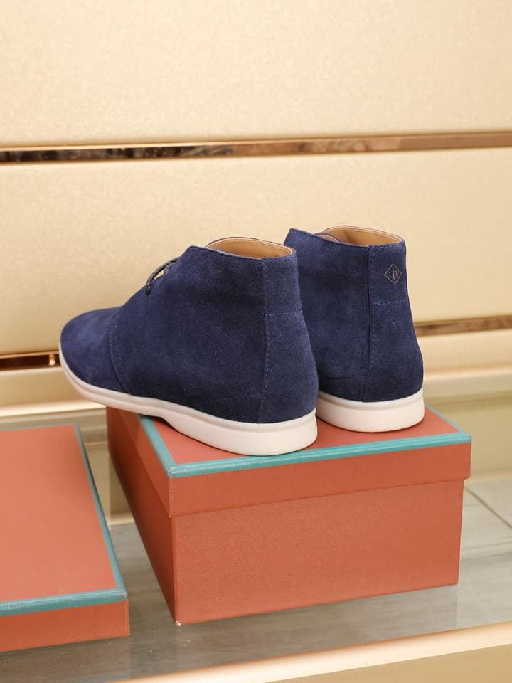 Loro Piana Water-Repellent Suede Moccasin Loafers in Black