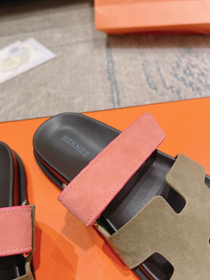 Hermès Chypre Leather Slides – 2023SS