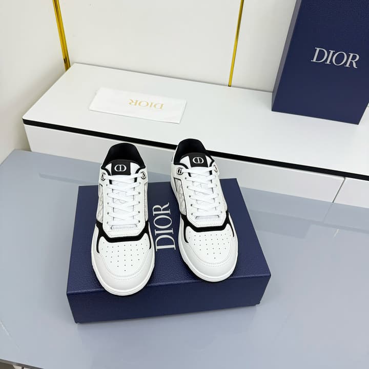 Dior Casual Calfskin Ankle Boots in Black With White Sole