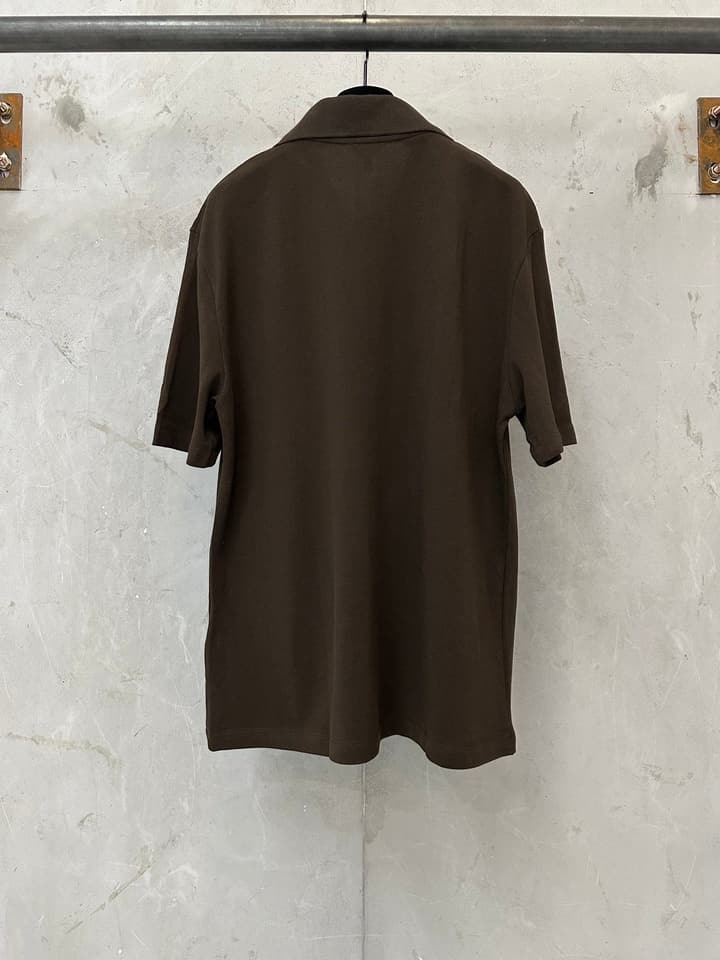Loewe Embroidered Logo Cotton Polo Shirt – 26SS in Coffee Brown