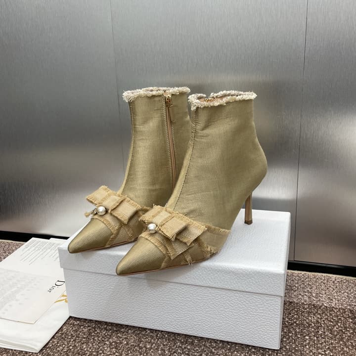 Dior J'Adior Adiorble Tassel Ankle Boots – 2024FW in Black Grosgrain