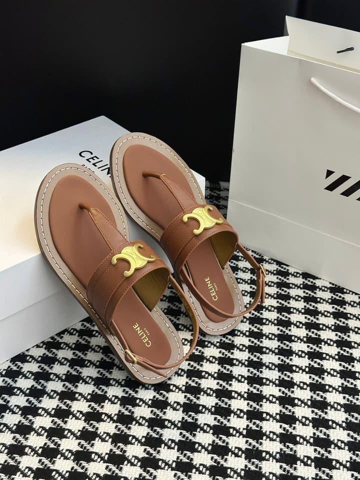 Celine Vintage Roman Sandals – SS Collection in Black