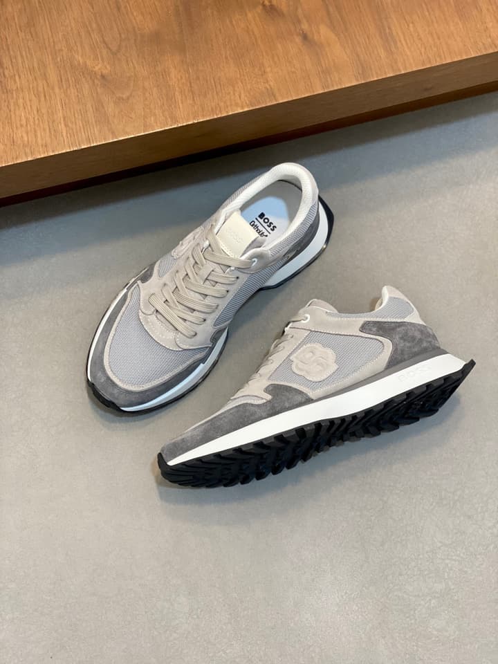 Boss Menswear Suede and Mesh Sneakers