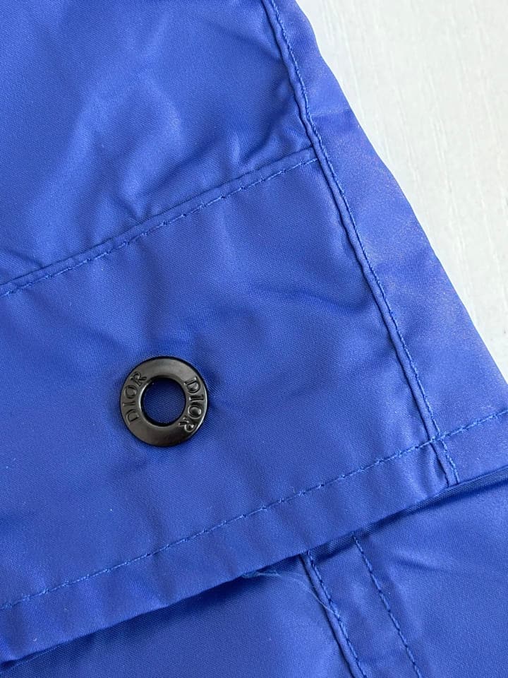 Dior CD Logo Embroidered Swim Trunks – Spring/Summer Collection in Royal Blue