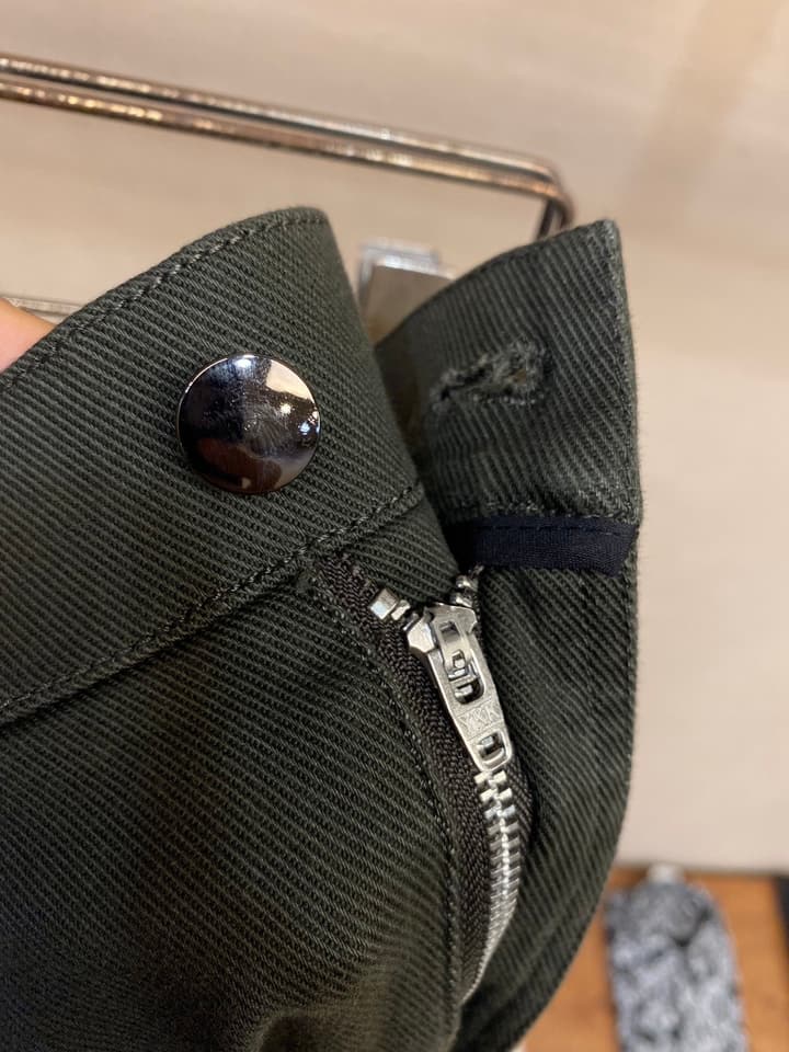 Dior Men's Thin Fleece Casual Trousers in Dark Olive Green