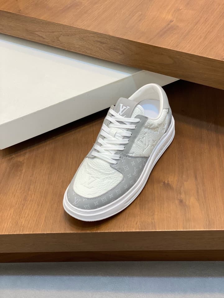 Louis Vuitton Nappa Leather Lightweight Sneakers in All White