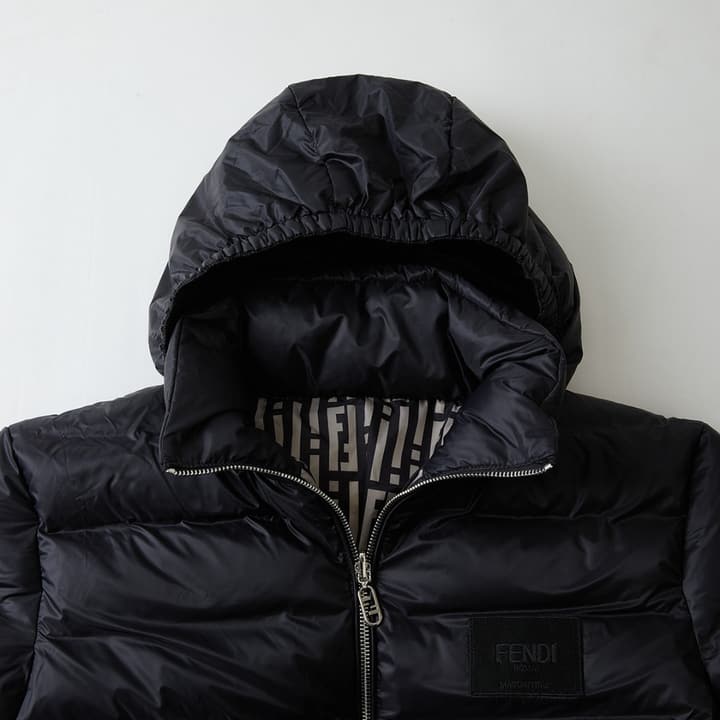 Fendi Reversible Down Jacket in Ff Stripes Pattern
